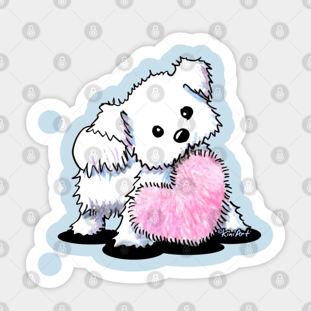 My Fuzzy Valentine Sticker by KiniArt